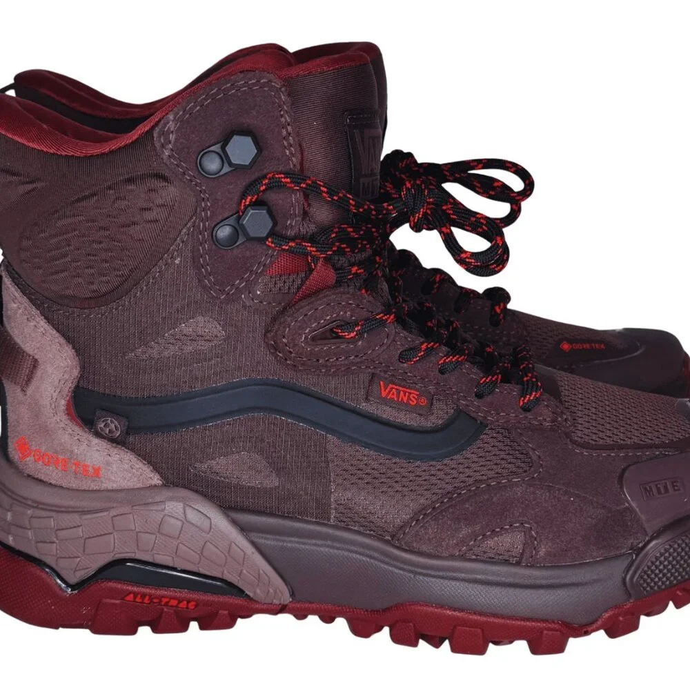 VANS MTE Crestline Gore-Tex Red Unisex Womens 8/Mens 6.5 Waterproof Boots 500264 - Picture 6 of 9